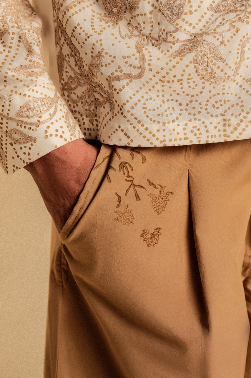 Block Print Relaxed Pants