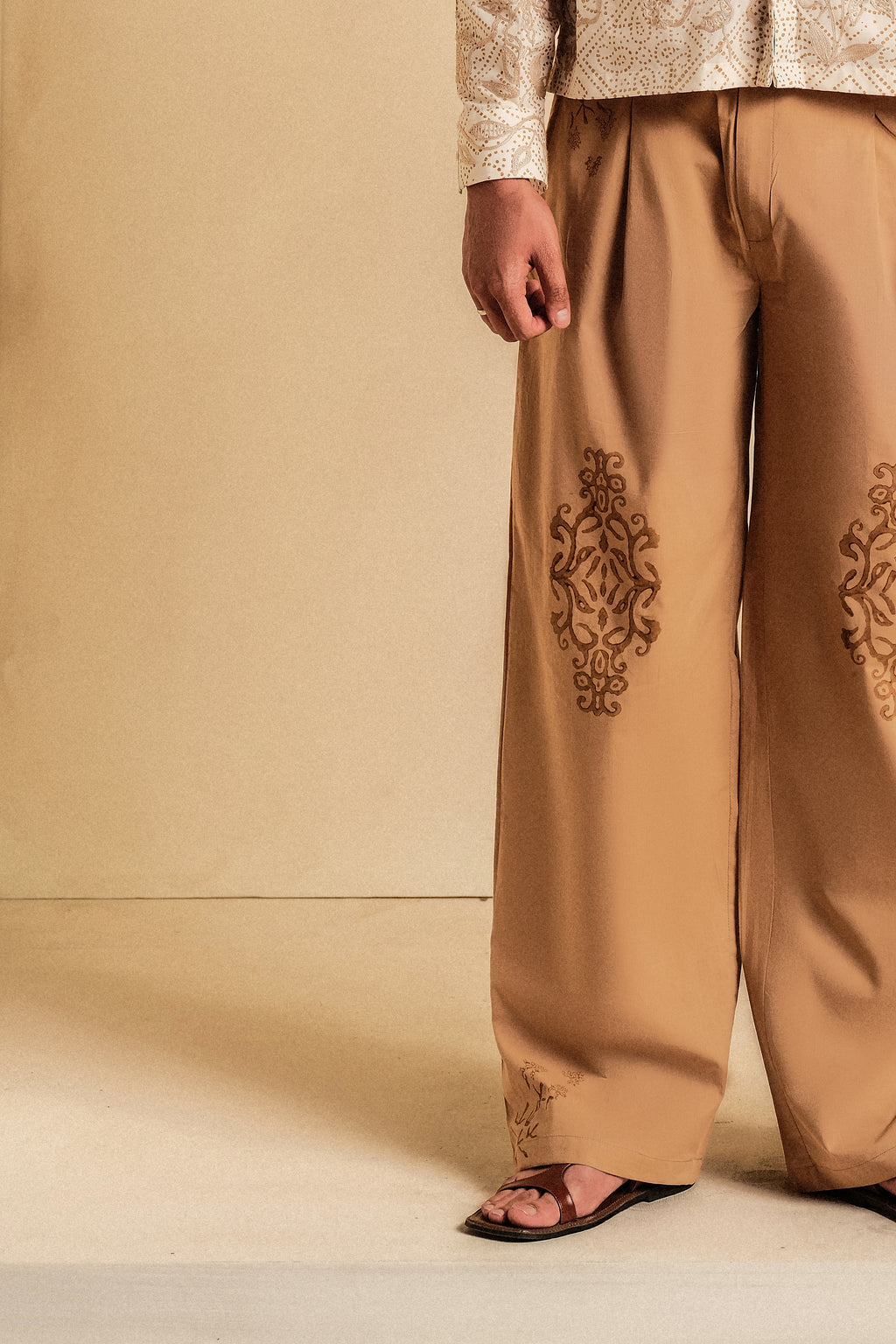 Block Print Relaxed Pants