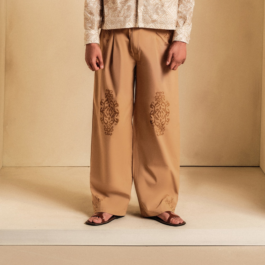 Block Print Relaxed Pants