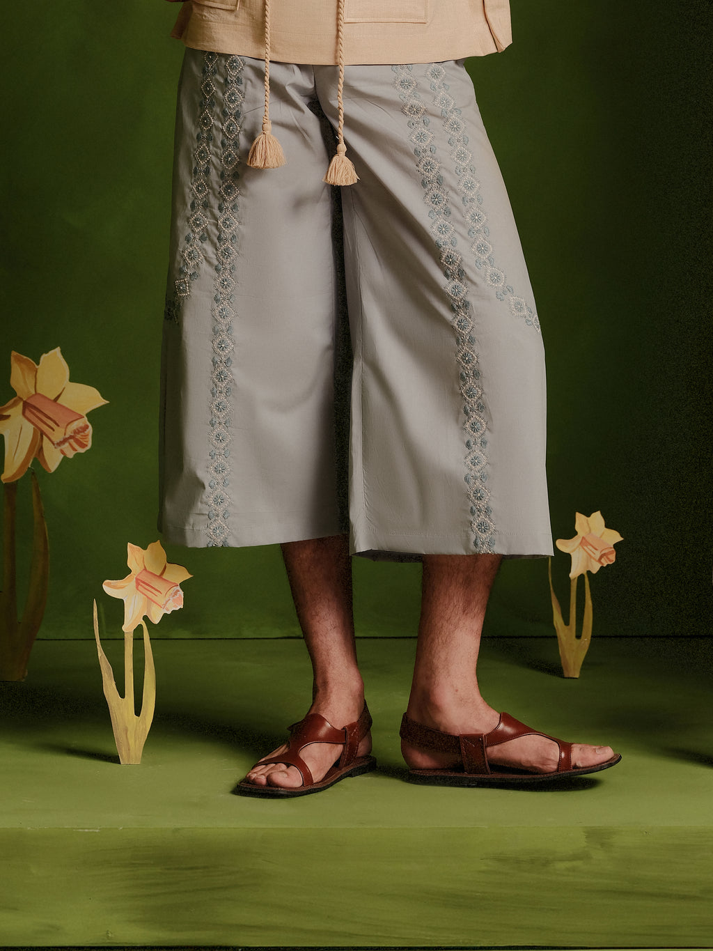 Phulkari Embroided Bermuda