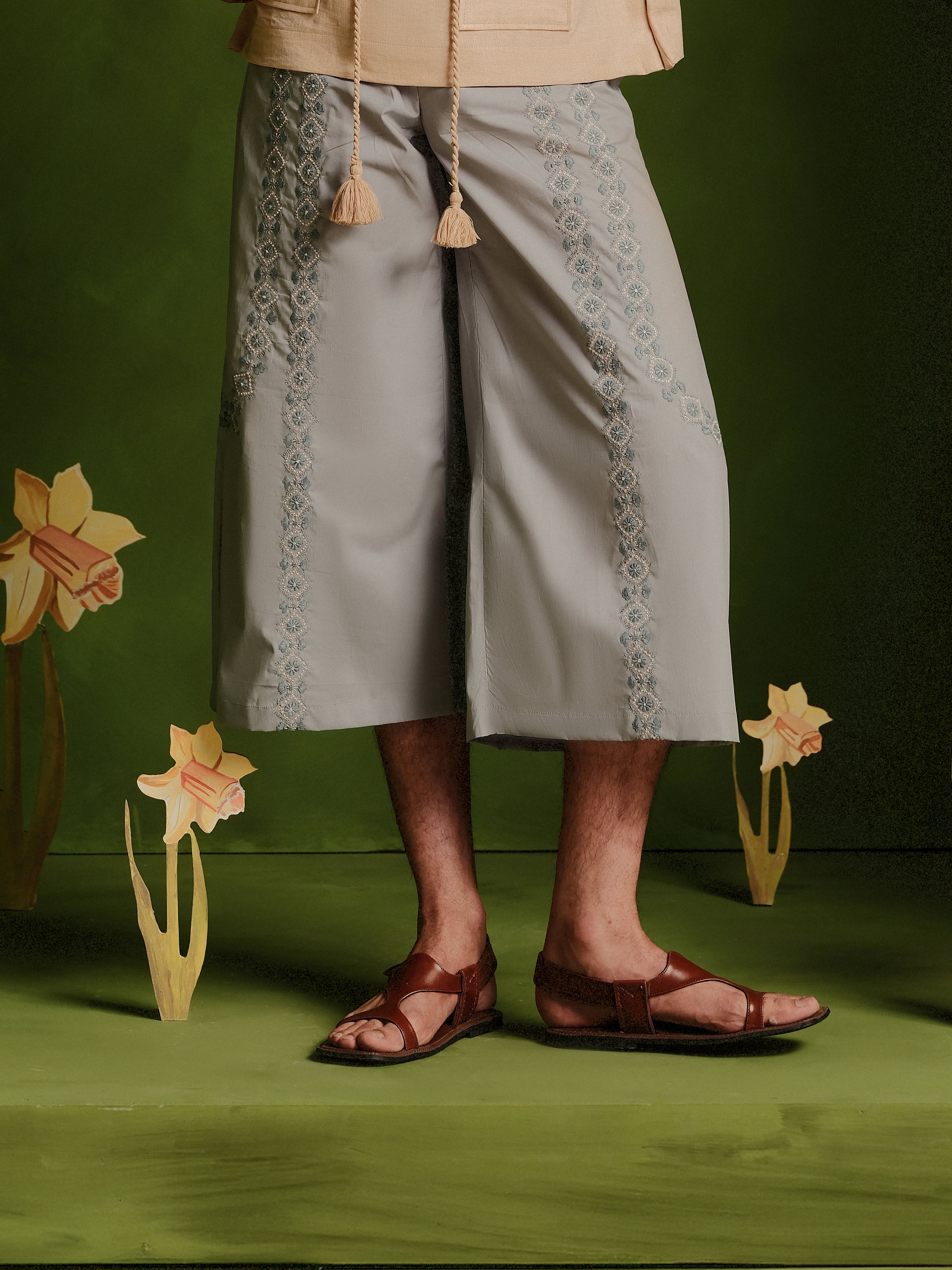 Phulkari Embroided Bermuda