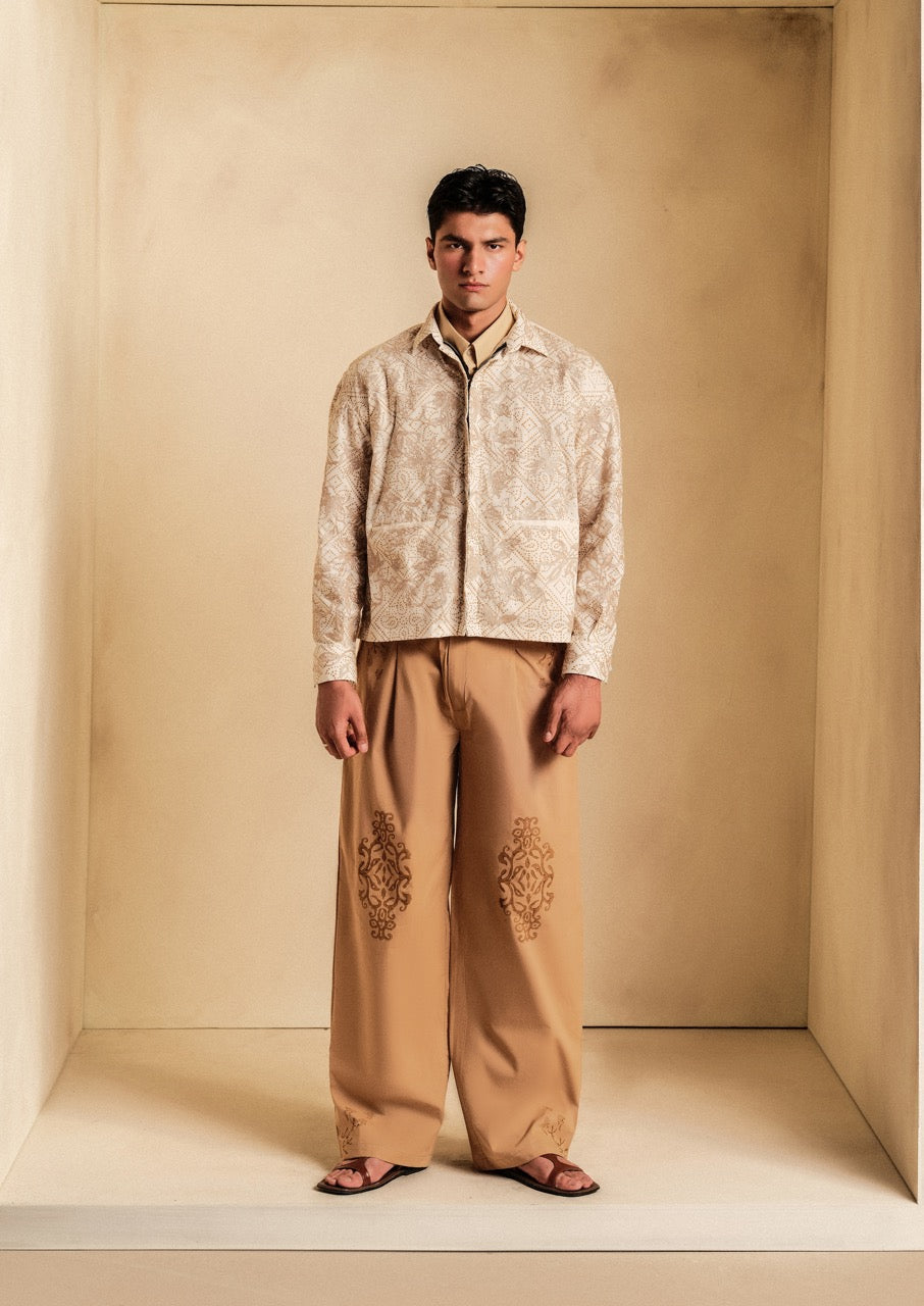 Block Print Relaxed Pants